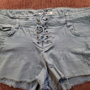 Billabong Women's Denim Lace-Up Shorts